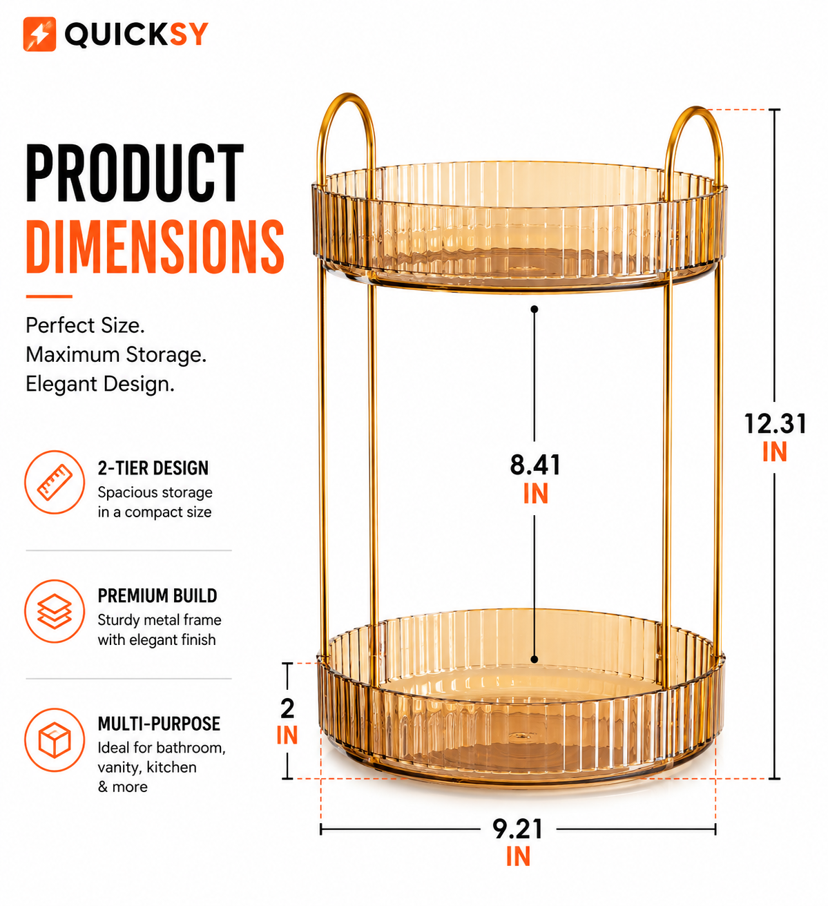 360° Rotating Makeup Organizer