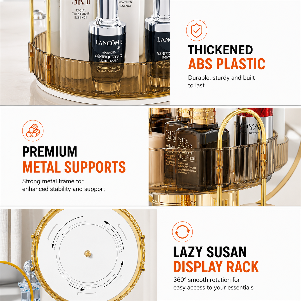 360° Rotating Makeup Organizer