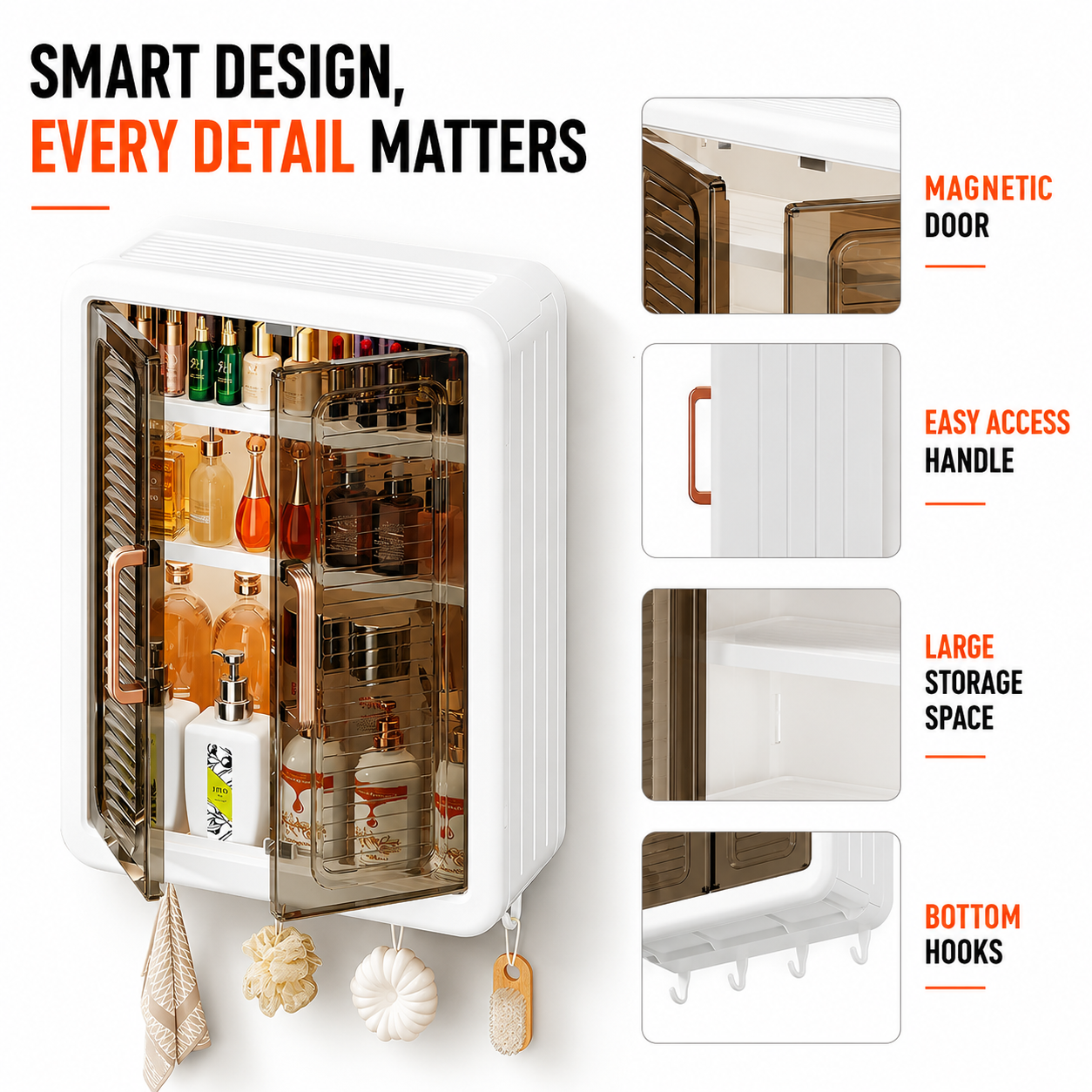 Wall Mounted Shelf Storage Cabinet