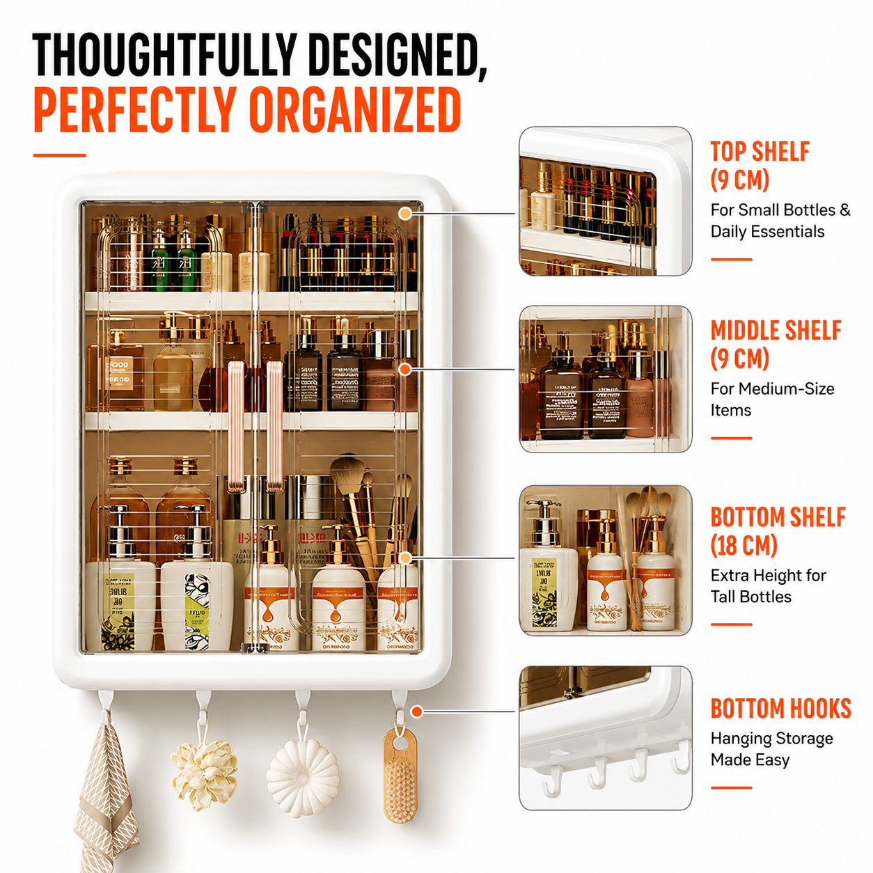 Wall Mounted Shelf Storage Cabinet