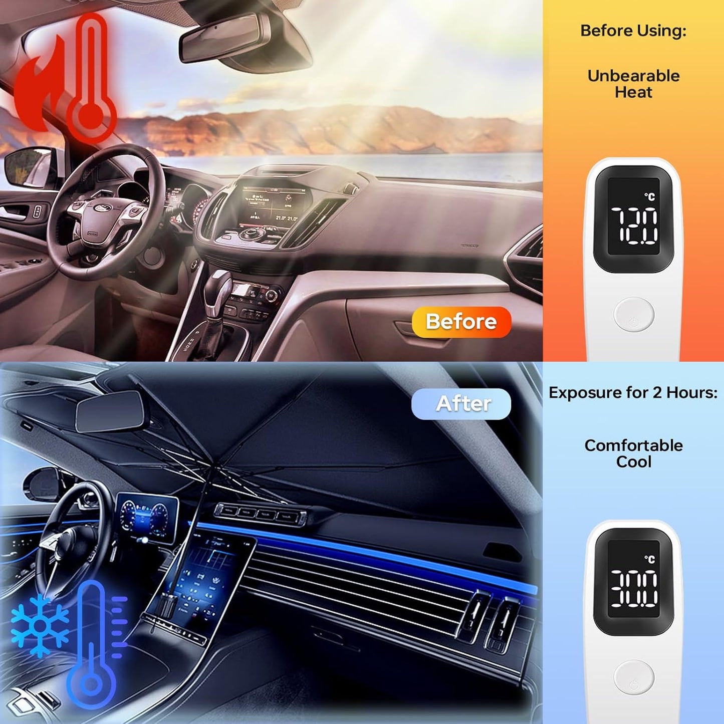 Car Windshield Sun Shade Protector