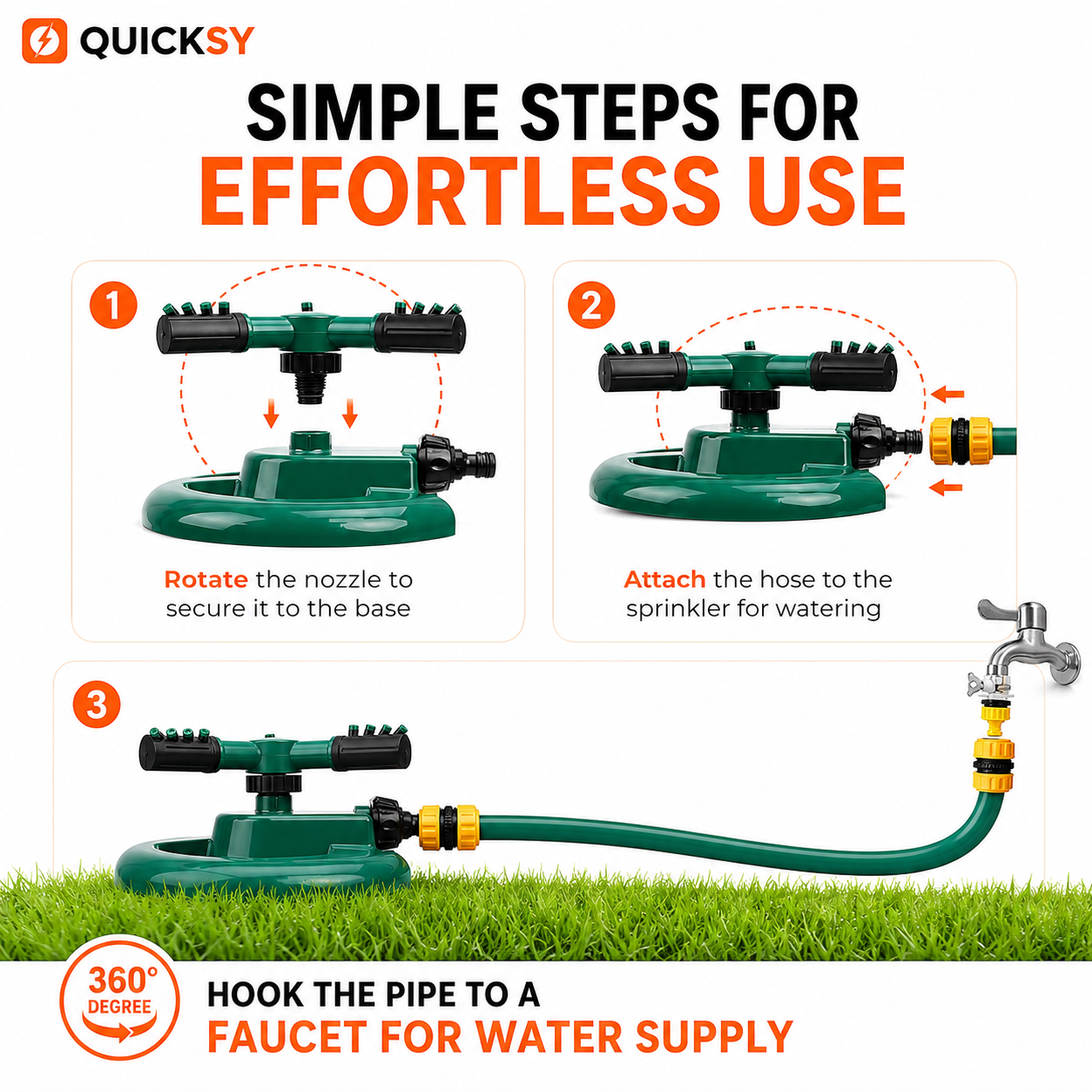 360° ROTATION GARDEN SPRINKLER