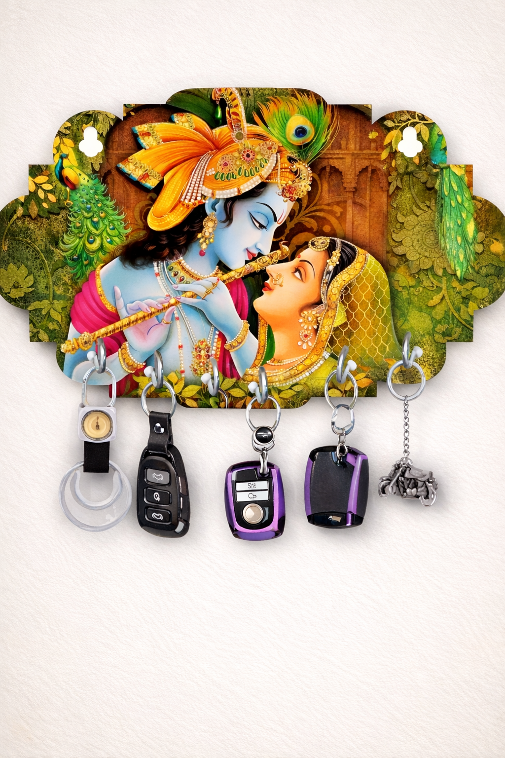 Divine Krishna Protection Frame & Key Holder