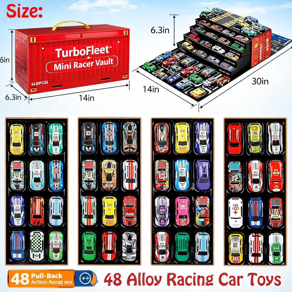 Quicksy Racer Vault  Screen-Free Play (48-Car Edition) ( 20,000+ Sold )