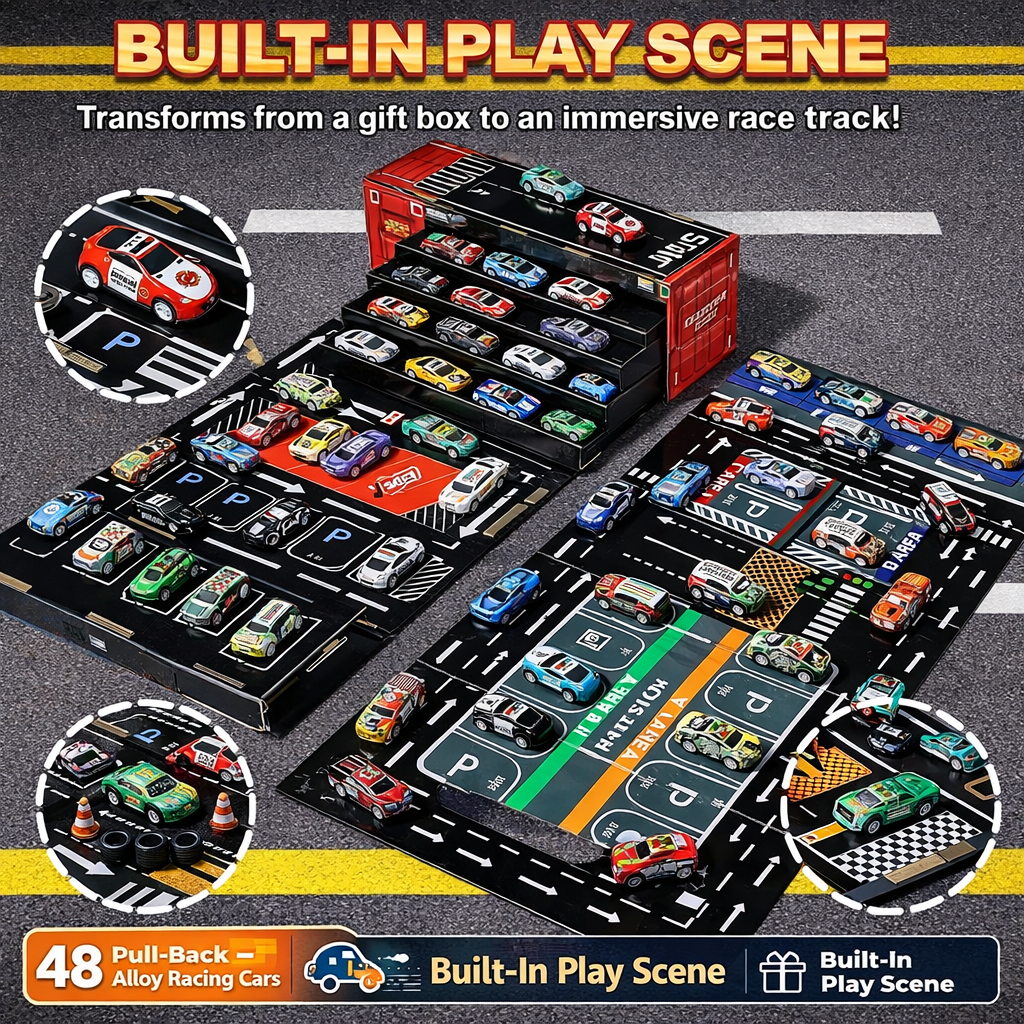 Quicksy Racer Vault  Screen-Free Play (48-Car Edition) ( 20,000+ Sold )