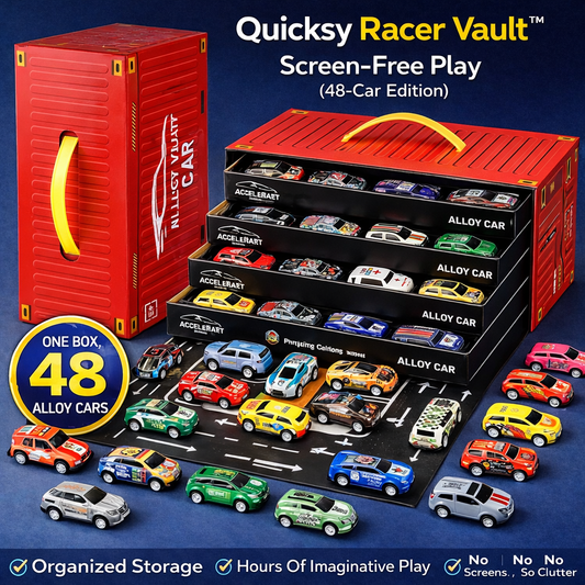 Quicksy Racer Vault  Screen-Free Play (48-Car Edition) ( 20,000+ Sold )