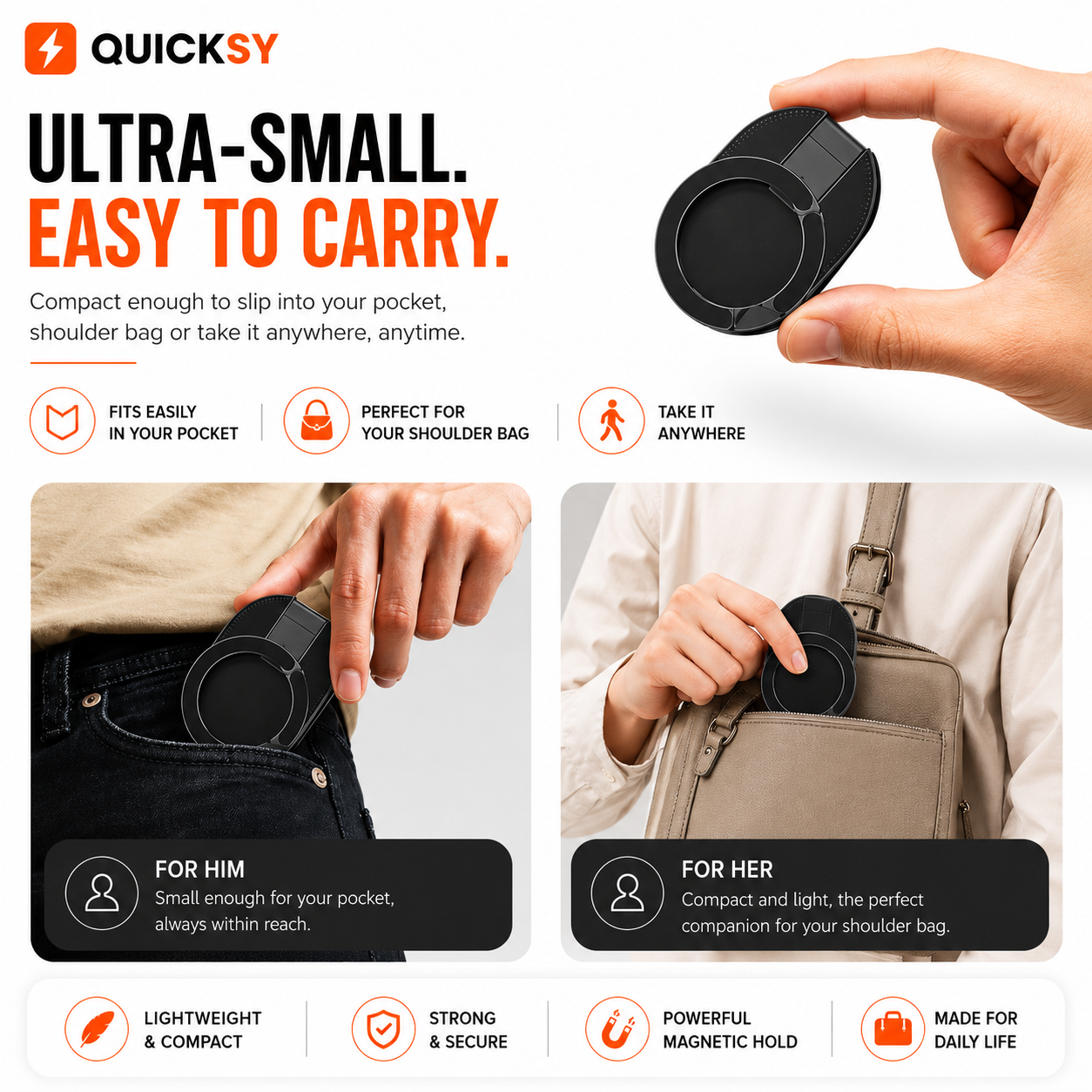 3-in-1 Phone Stand | Suction Cup + Magnetic | MagSafe, 360° Rotatable