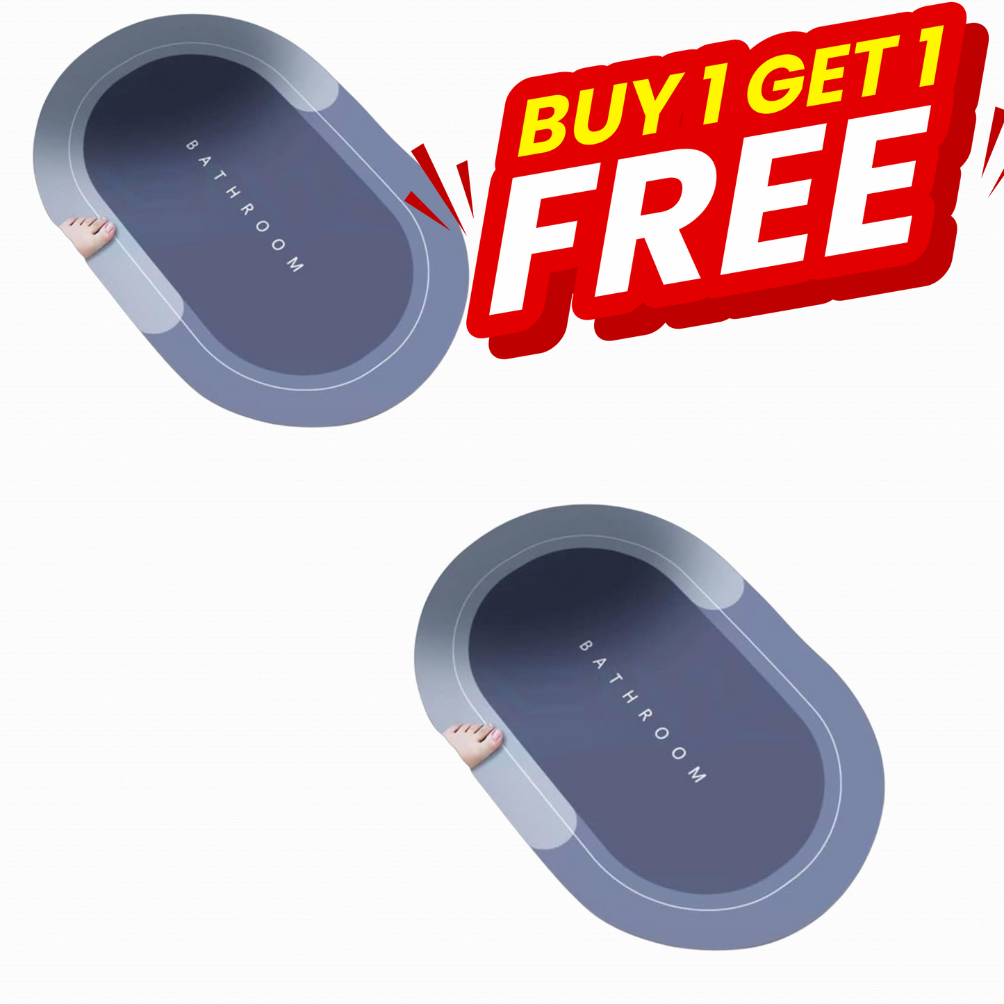 Non-Slip Bathroom Mat Buy 1 Get 1 Free .