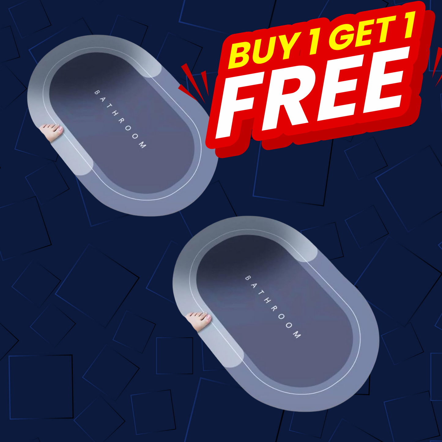 Non-Slip Bathroom Mat Buy 1 Get 1 Free .