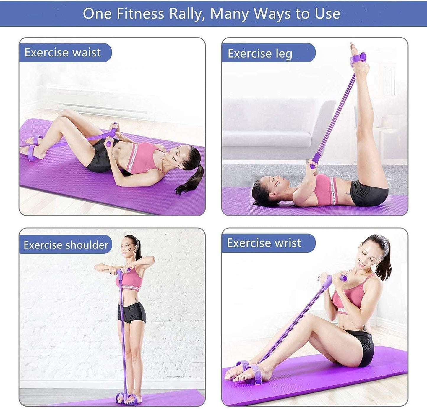 Full Body Pedal Resistance Band Trainer – Unisex ( 20,000+ Sold )