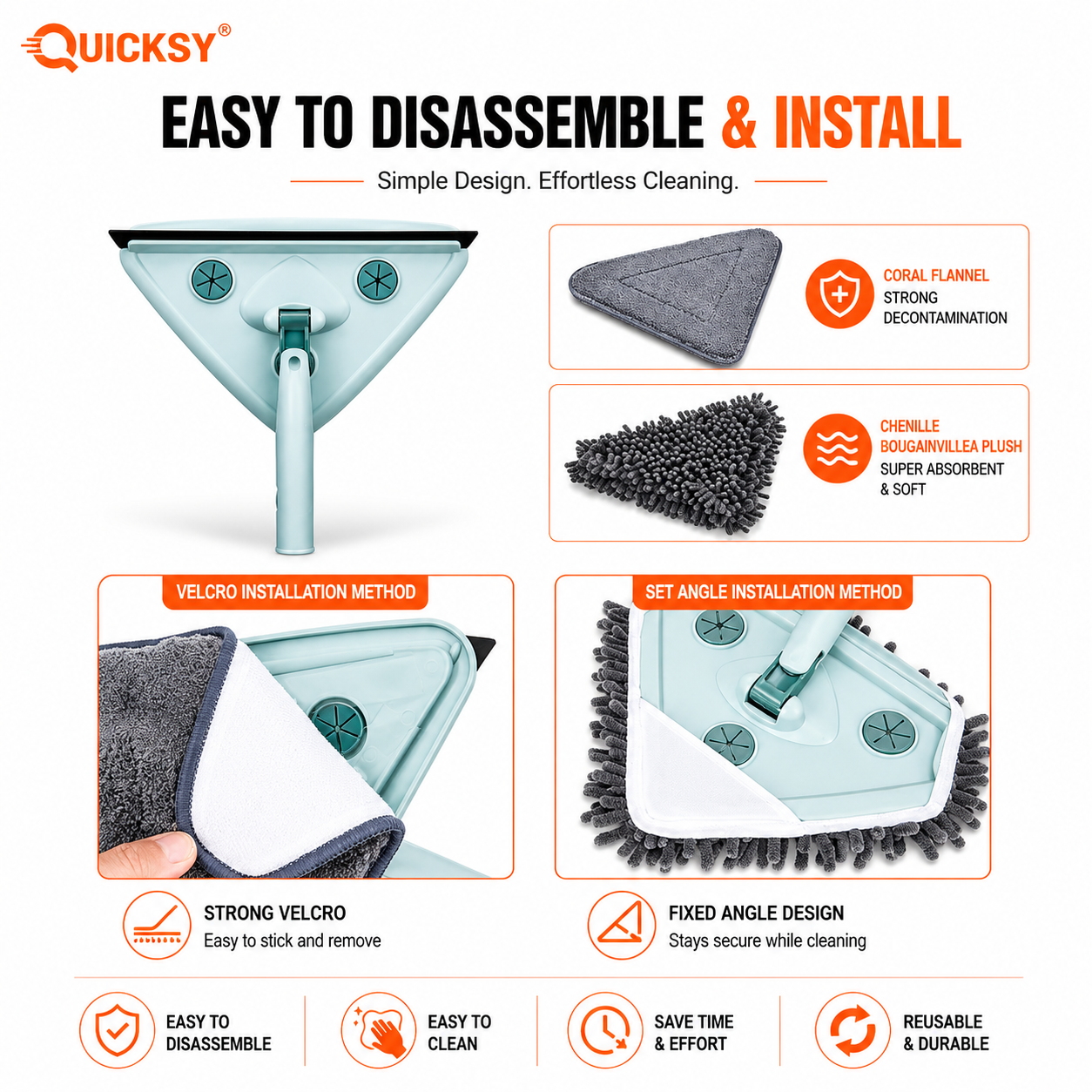 360° Triangle  Mop